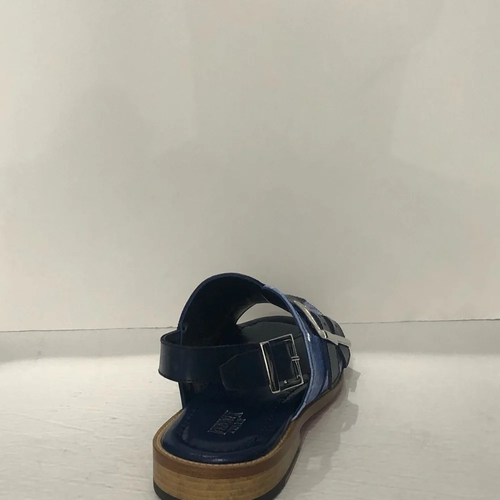 Fennix Italy sandal navy/sky leather/alligator